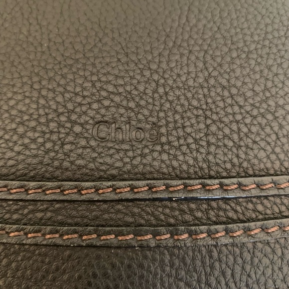 CHLOE Marcie Medium Black Textured Leader Shoulder Bag - Picture 14 of 16